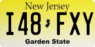 NJ license plate I48FXY