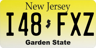 NJ license plate I48FXZ