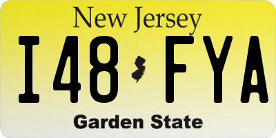 NJ license plate I48FYA