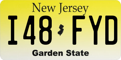 NJ license plate I48FYD