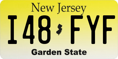 NJ license plate I48FYF