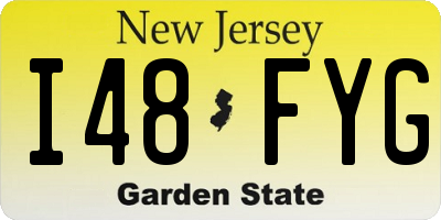 NJ license plate I48FYG