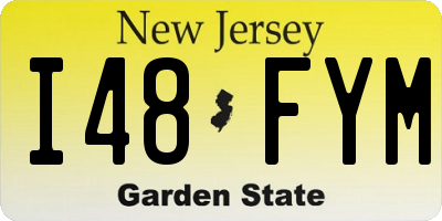 NJ license plate I48FYM