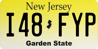 NJ license plate I48FYP
