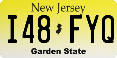 NJ license plate I48FYQ