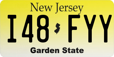 NJ license plate I48FYY
