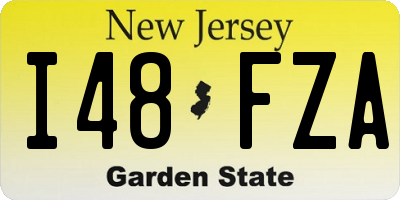 NJ license plate I48FZA