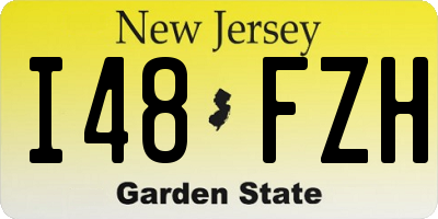 NJ license plate I48FZH