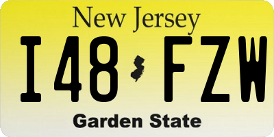 NJ license plate I48FZW