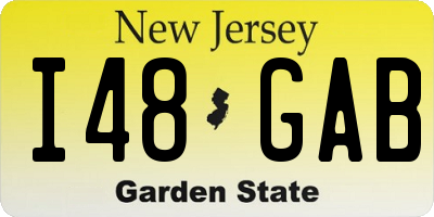 NJ license plate I48GAB