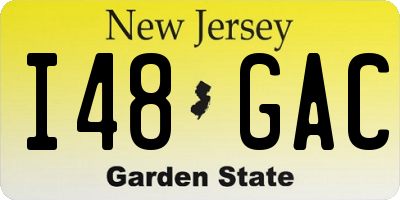 NJ license plate I48GAC