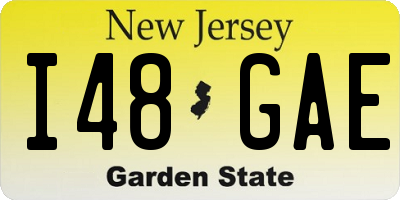 NJ license plate I48GAE