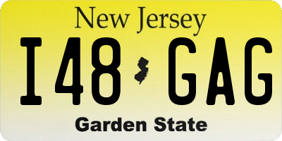 NJ license plate I48GAG