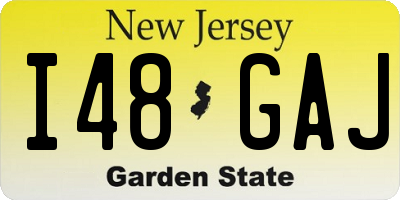 NJ license plate I48GAJ