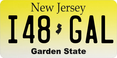 NJ license plate I48GAL