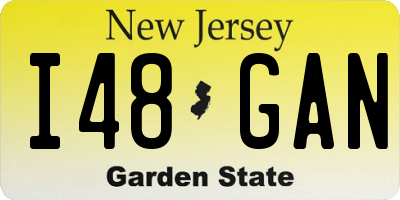 NJ license plate I48GAN