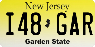 NJ license plate I48GAR