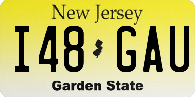 NJ license plate I48GAU