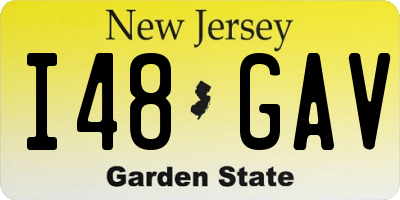 NJ license plate I48GAV