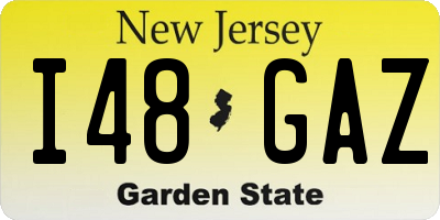 NJ license plate I48GAZ
