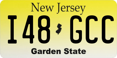 NJ license plate I48GCC