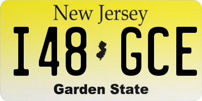 NJ license plate I48GCE