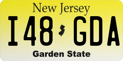 NJ license plate I48GDA
