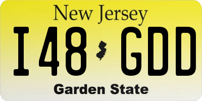 NJ license plate I48GDD