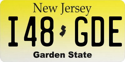 NJ license plate I48GDE