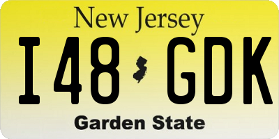 NJ license plate I48GDK