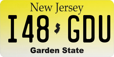 NJ license plate I48GDU