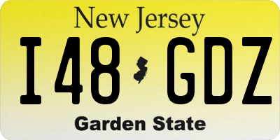 NJ license plate I48GDZ
