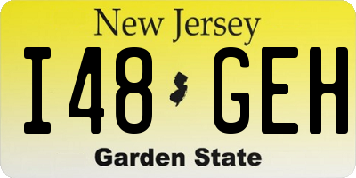 NJ license plate I48GEH