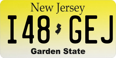 NJ license plate I48GEJ