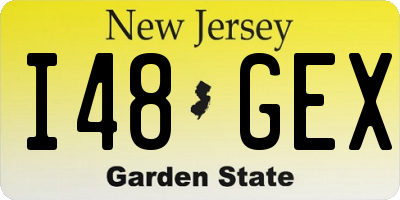 NJ license plate I48GEX