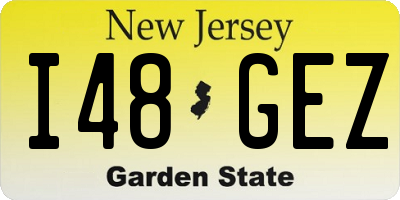 NJ license plate I48GEZ
