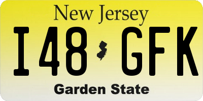NJ license plate I48GFK