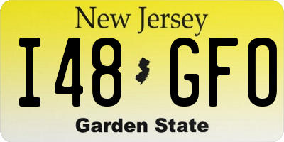 NJ license plate I48GFO