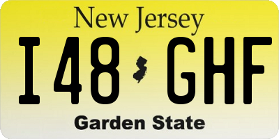 NJ license plate I48GHF