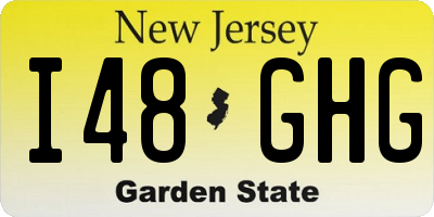 NJ license plate I48GHG