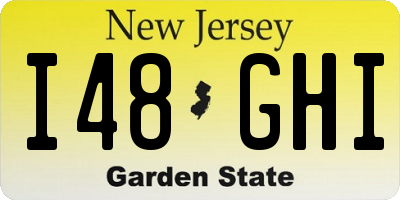 NJ license plate I48GHI