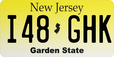 NJ license plate I48GHK
