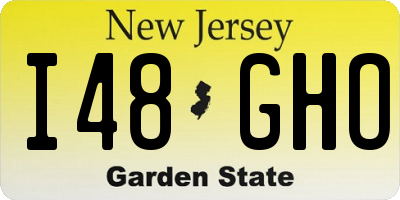 NJ license plate I48GHO