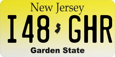 NJ license plate I48GHR