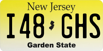 NJ license plate I48GHS