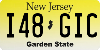 NJ license plate I48GIC