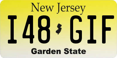 NJ license plate I48GIF