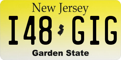 NJ license plate I48GIG