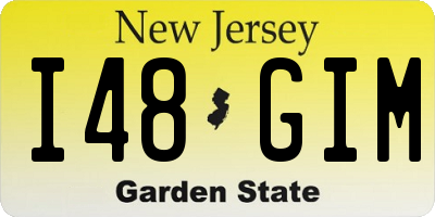 NJ license plate I48GIM