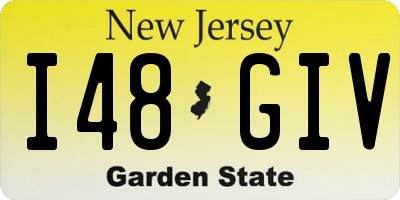 NJ license plate I48GIV